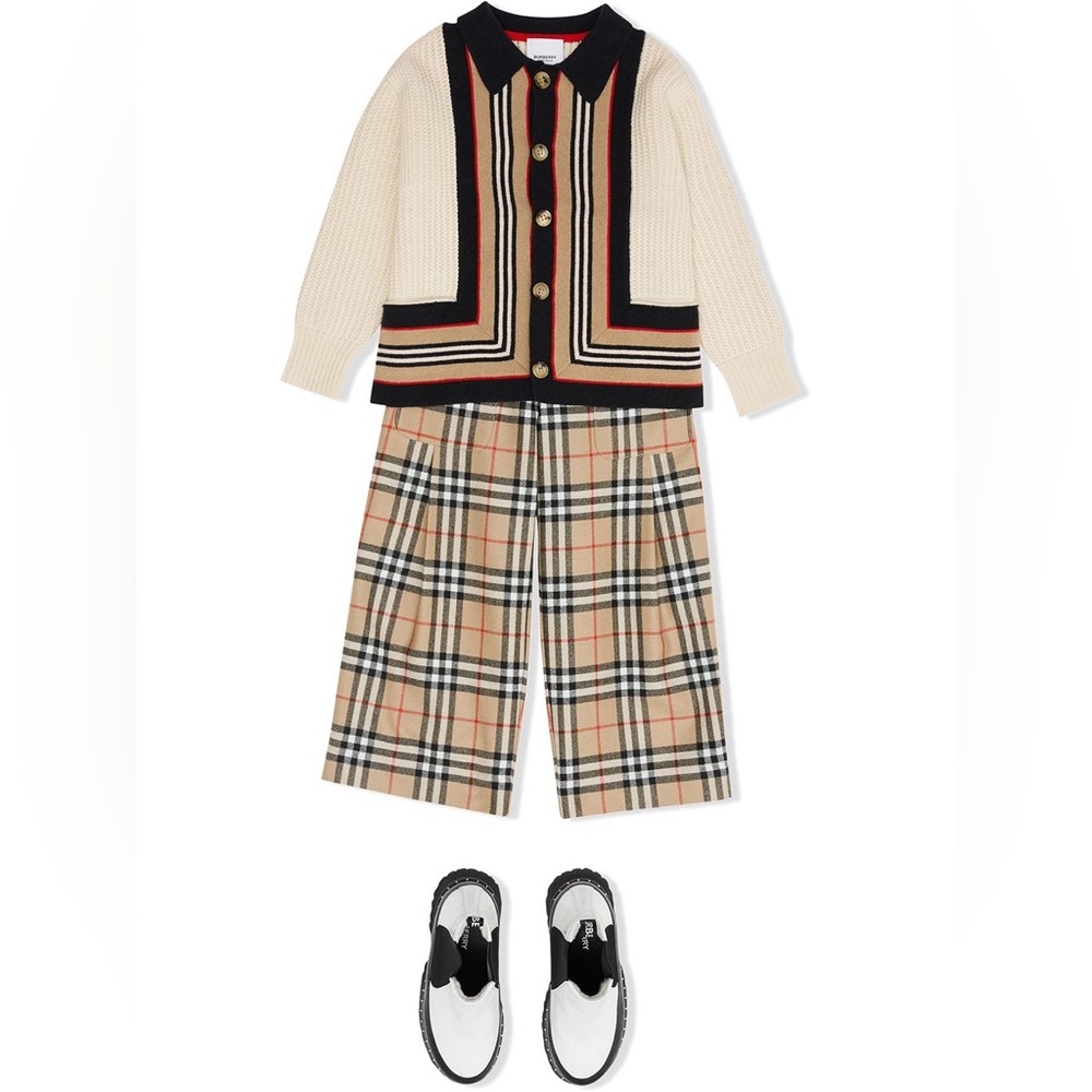 Burberry Vintage Check Wool Sailor Trousers